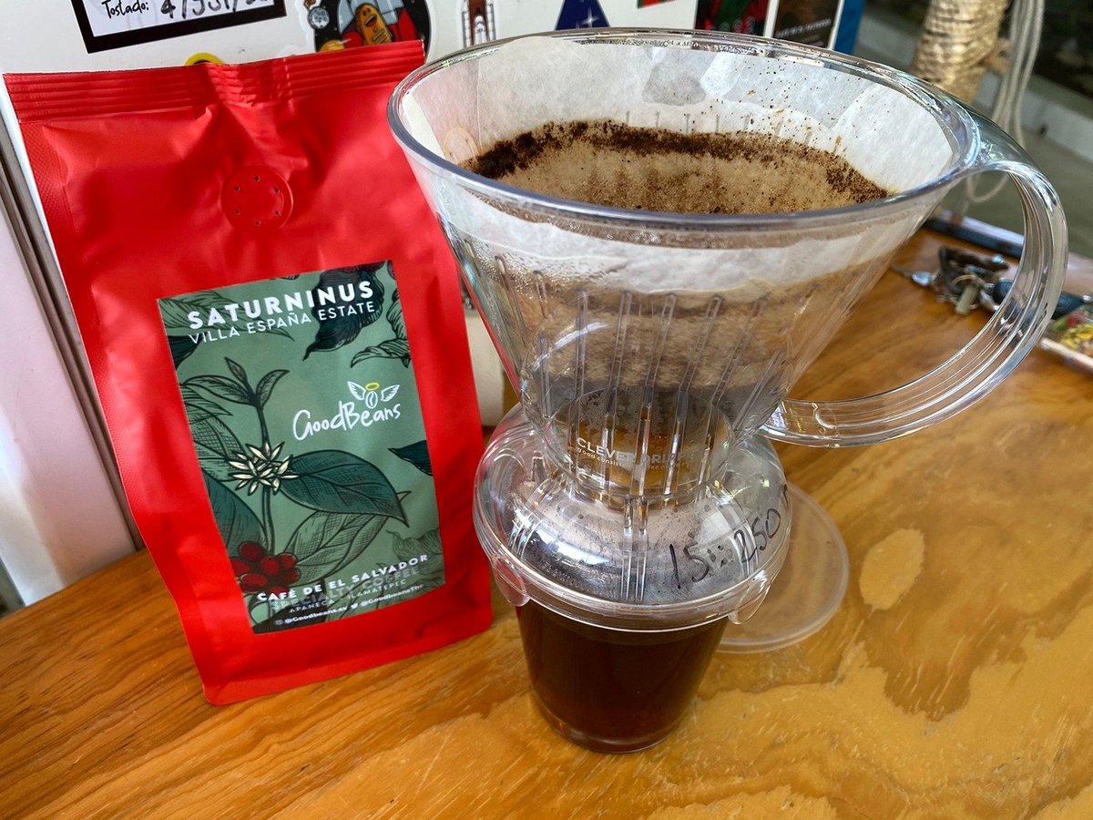 GoodbeansThe's tweet photo. Good morning ☕️ #ElSalvadorCoffee #coffeetwitter #specialtycoffee #cleverdripper #villaespañaestate https://t.co/APUrQacDmi