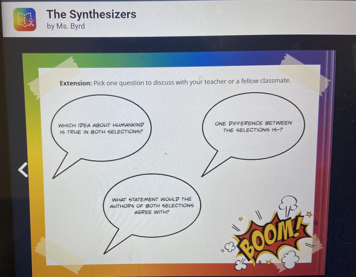 We’re using <a href="/BookCreatorApp/">Book Creator from Kami</a> to synthesize the meaning of “Little Brother” and “Frog Sleep.” #fiction #teachertwitter #CFISD