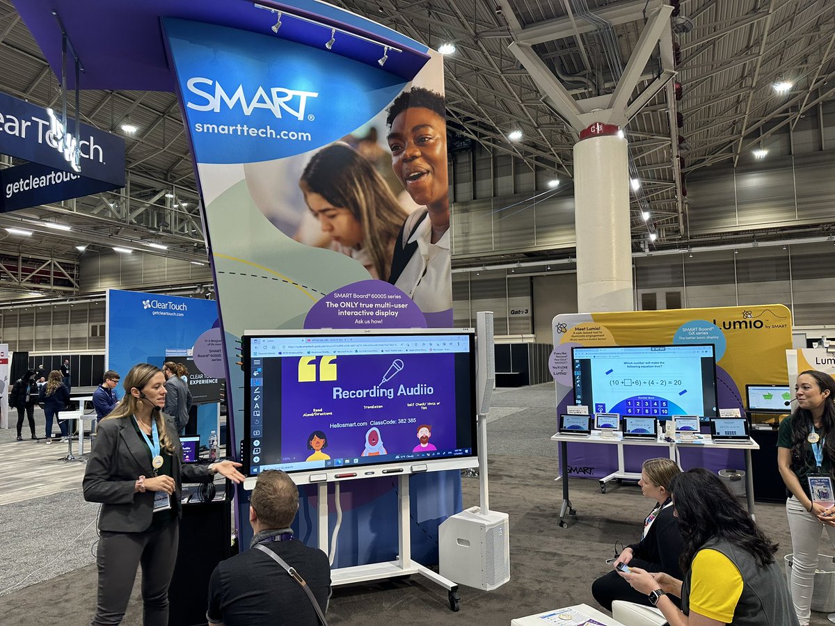 TeachSmartGuru's tweet photo. Come see the most amazing tech coaches in the multi-verse, the Greenshirts of @Osceolaschools @OsceolaMITD talk about how they use @LumioSocial for diverse learners! Booth 1543 @fetc 
#sel #accessibility https://t.co/CzKfGdkerX