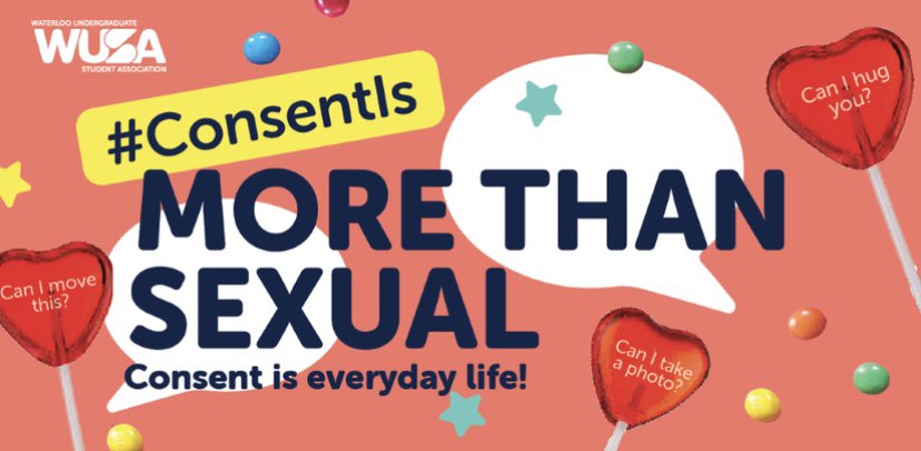 #ConsentWeek is in full swing – we hope it's been insightful. Did you know #ConsentIs More Than Sexual? Consent is not only tied to sexuality and intimacy, but all things that have to do with your own body autonomy! See more at: instagram.com/p/Cn2ITH6ut4W/…
#uwaterloo #yourWUSA