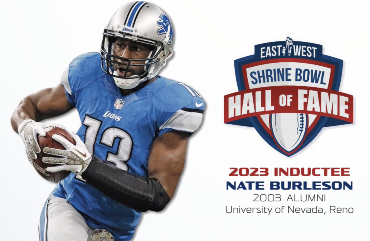 ShrineBowl's tweet image. We're excited to announce that former @NFL wide receiver and longtime Shriners Children's ambassador Nate Burleson (@nateburleson) will be inducted into this year's East-West Shrine Bowl Hall of Fame. 

📰shrinebowl.com/news/nate-burl…