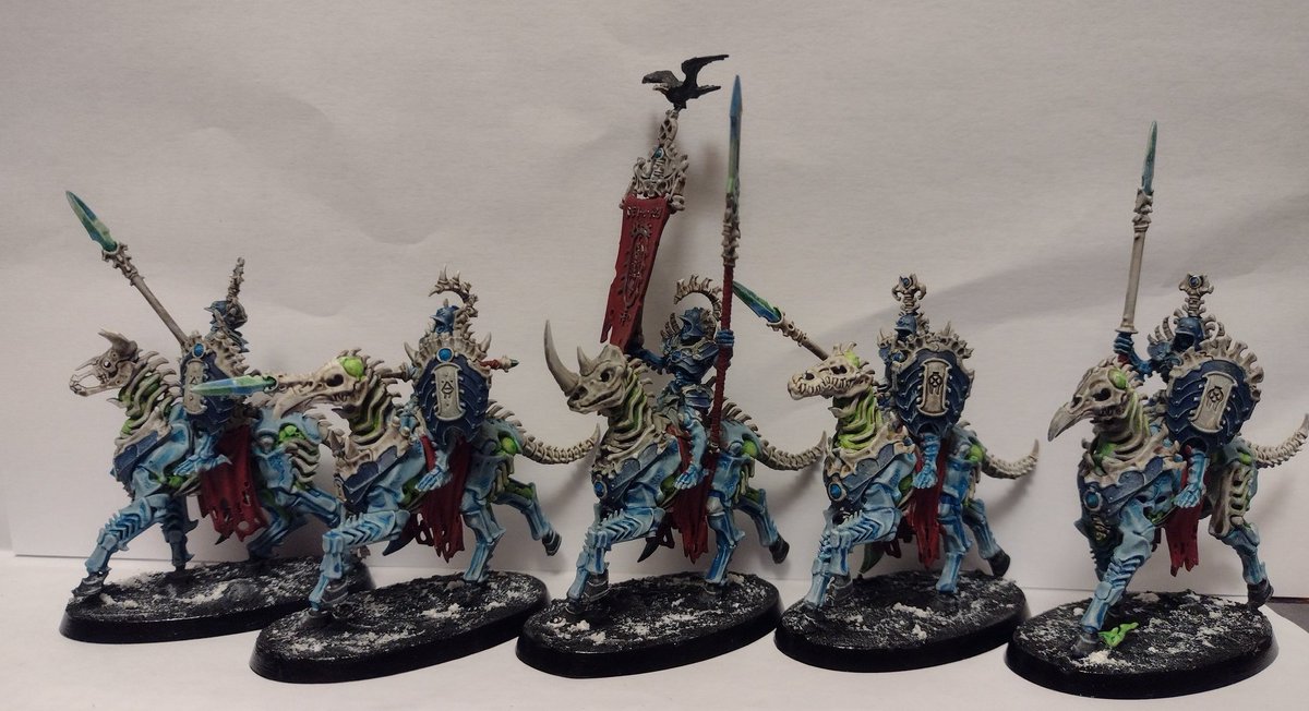 #hobbystreak day 708 - latest batch of Kavalos Deathriders finished #ossiarchbonereapers #ageofsigmar #warhammer #WarhammerCommunity