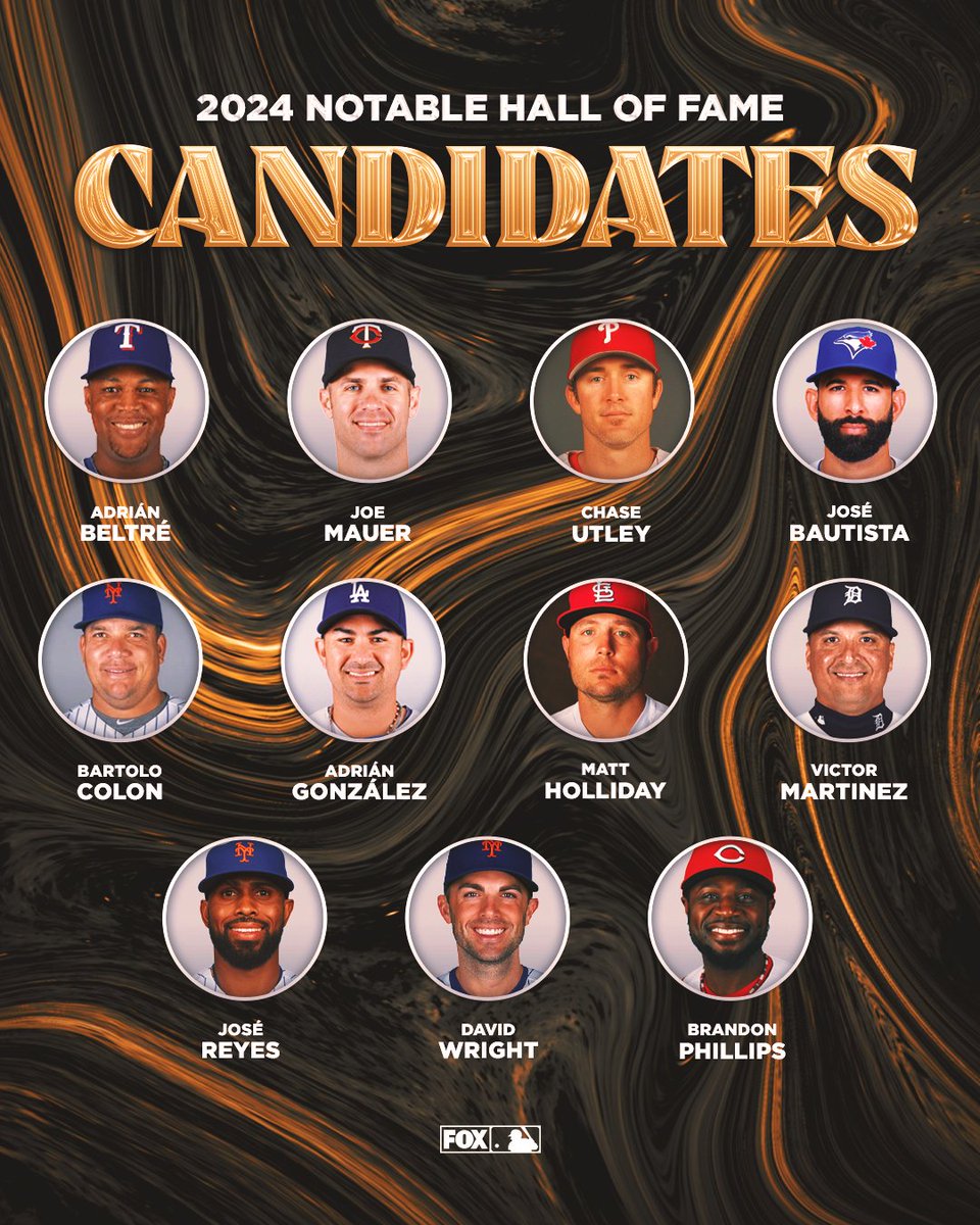MLBONFOX's tweet photo. Here is a list of players who are eligible for Hall of Fame voting in 2024 🗳️

Who's getting in? https://t.co/SOhYS8OhXk