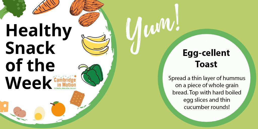 CambMotion's tweet image. Enjoy Our Healthy Snack of the Week: Egg-cellent Toast! @CambMA @cambridge_cpsd @CPSD_Nutrition