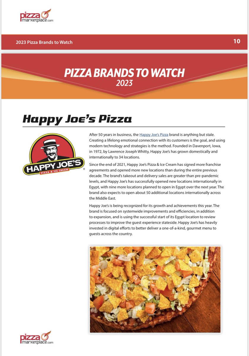 KristelErsan's tweet photo. Happy Joe’s made the national list from Pizza Marketplace of pizza chains to watch in 2023! So exciting❣️🍕
#pizza #restaurant #News #expansion #franching #domestic #international #familybusiness #growth #restaurantlife #business #GoodNews #funatwork https://t.co/yhOUk0bL3p