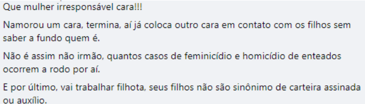 museudememes's tweet photo. “Reparem que o print existe unicamente para que mães solo sejam atacadas gratuitamente. Quem posta esse tipo de coisa sabe que são esses comentários que vão surgir e muito provavelmente querem que esse tipo de engajamento seja gerado.” https://t.co/wZCG0fD97u