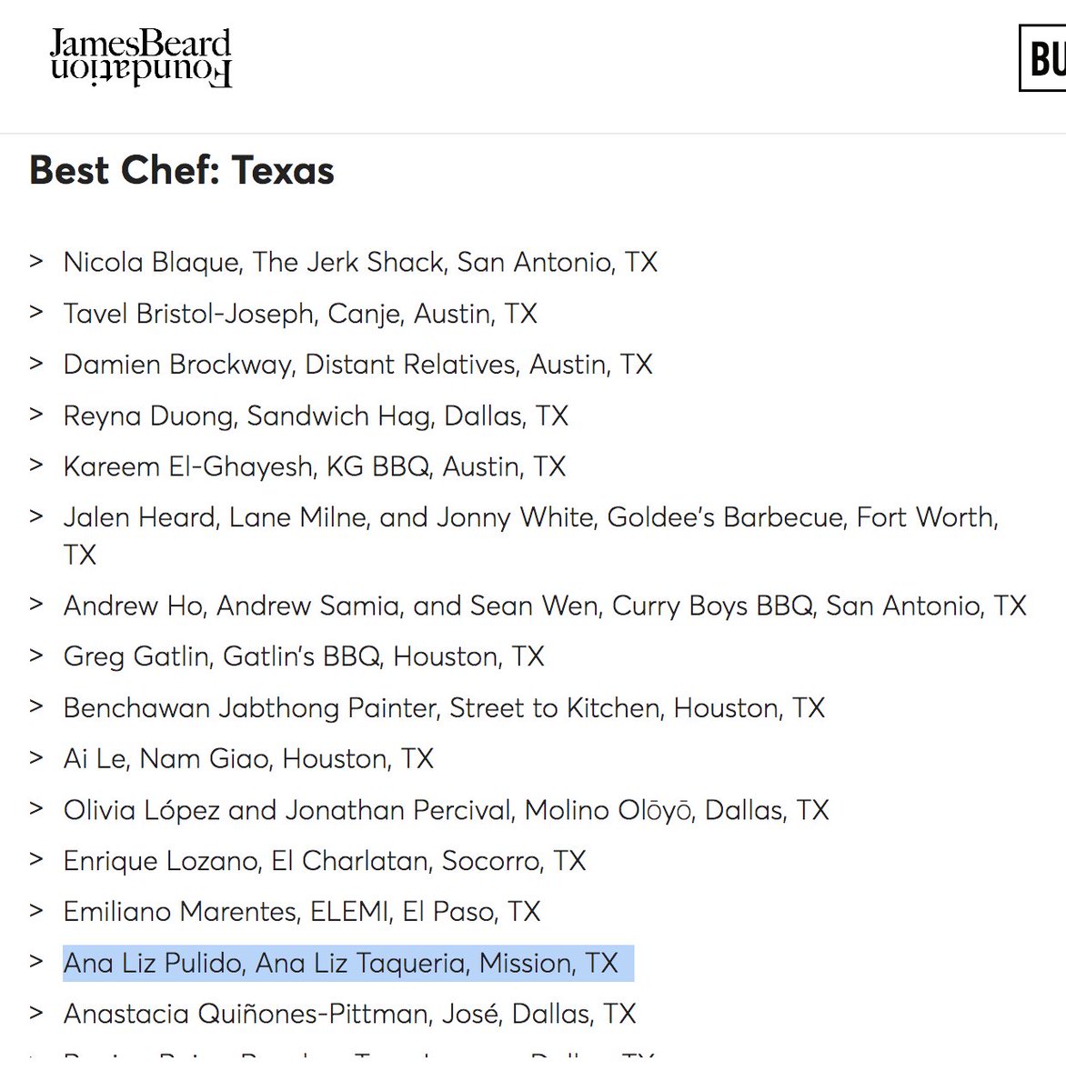 lunatochtli's tweet photo. Ana Liz Taqueria in Mission, TX just got a @beardfoundation nomination. I hope RGV folks recognize how big of a recognition this is for our region. 

Also, Ana Liz is only 24 years old, nixtamalizing, wood-grilling, and making some of the best tacos in the U.S. Go celebrate her! https://t.co/ToSd4eqXcI