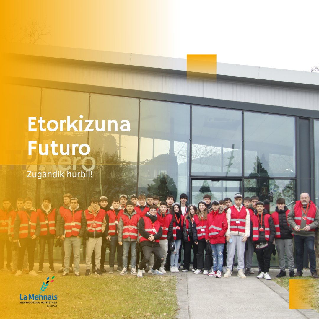 LA INDUSTRIA TE ESTÁ ESPERANDO. El alumnado del bachillerato tecnológico ha visitado la empresa <a href="/ITPAero/">ITP Aero</a> dentro de las jornadas <a href="/Industria_RNK/">Industria Erronka</a> organizadas por @fvem_es.
¡Un placer! Muchas gracias.
INDUSTRIA ZUEN ZAIN DAGO. Eskerrik asko.
#berriotxoa #lamennais #industria_rnk