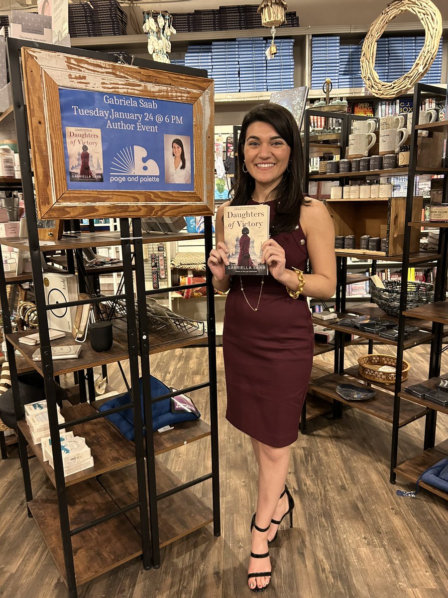 GabriellaSaab_'s tweet photo. When your launch day dress matches your cover 🥂
The biggest & most heartfelt THANK YOU to all who made yesterday’s launch day so wonderful! #DaughtersofVictory is yours now in hardback, paperback, large print, ebook, & audiobook - go get her! 😘🍾🥂✨
📖https://t.co/PHTC3YqATh https://t.co/zpIv5v4U9T