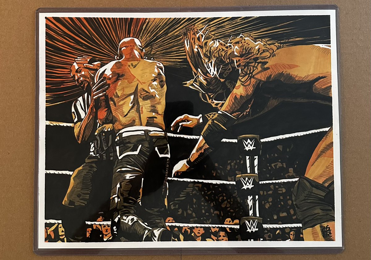 DallasIrvinWWE's tweet image. One of my favorite matches inside of the squared circle. Thanks #robschamberger for nailing a moment that’s gone forever, and impossible to reproduce. 🙏🏾 #WWENXT #NXTTakeOver #Art #ArtWork #WrestlingArt #WWEArt  #WWERAW #SmackDown #vengeanceday #RoyalRumble #Bucketlist