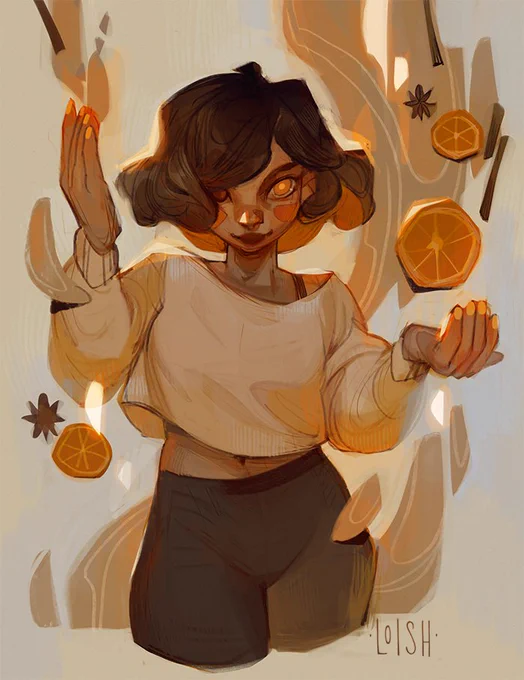 Drew this a few months ago as an ode to the flavors of mulled wine! Now I want to make some  