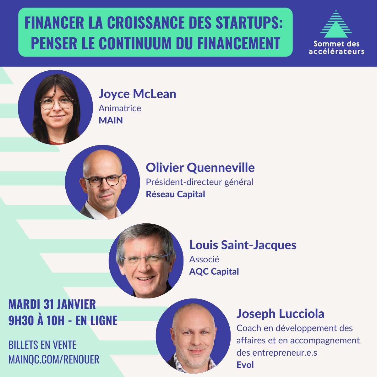 mainquebec's tweet photo. Séance éclair de 30 minutes lors du Sommet en ligne!
Notre « rédactrice en chef » s'entretiendra avec trois experts du financement:
➡ Olivier Quenneville (@ReseauCapital) 
➡ Louis Saint-Jacques (AQC Capital)
➡ Joseph Lucciola (@Evolfinancement)
Billets: https://t.co/Q1260ysvwC https://t.co/OT8fWVMDis