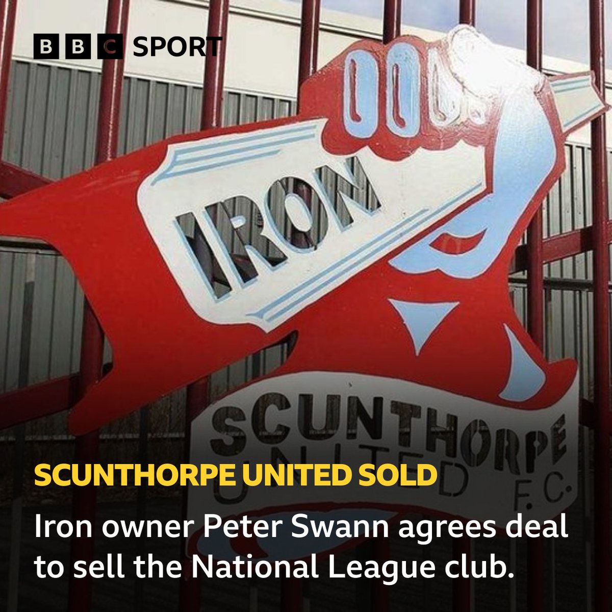 🚨 IRON SOLD

🤝 Former Ilkeston Town chairman, @DavidHilton77, has bought <a href="/SUFCOfficial/">Scunthorpe United FC</a> from outgoing owner Peter Swann. Mr Hilton becomes the new owner and chairman with immediate effect.

📻 More on this on <a href="/RadioHumberside/">BBC Humberside</a> - bbc.in/2ucPris

#Iron | #BBCFootball