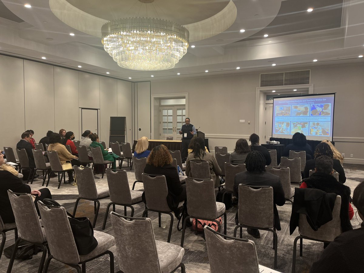 InsightEdGroup's tweet photo. Mark Wellman from Iredell Statesville Schools shares the powerful impact that the Call Me MiSTER program has had in his school. 

#EducatorExchange2023 #mentorship https://t.co/qtFn3A51hc