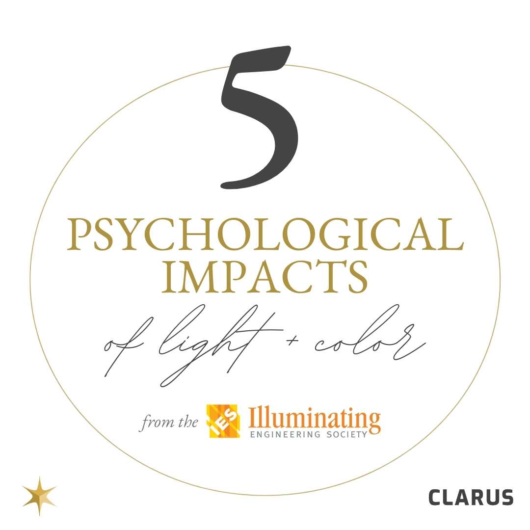 Do you know the  5 psychological impacts of lighting and color from the <a href="/The_IES/">Illuminating Engineering Society</a> ?

Visit our Linkedin profile to find out!
linkedin.com/company/clarus…