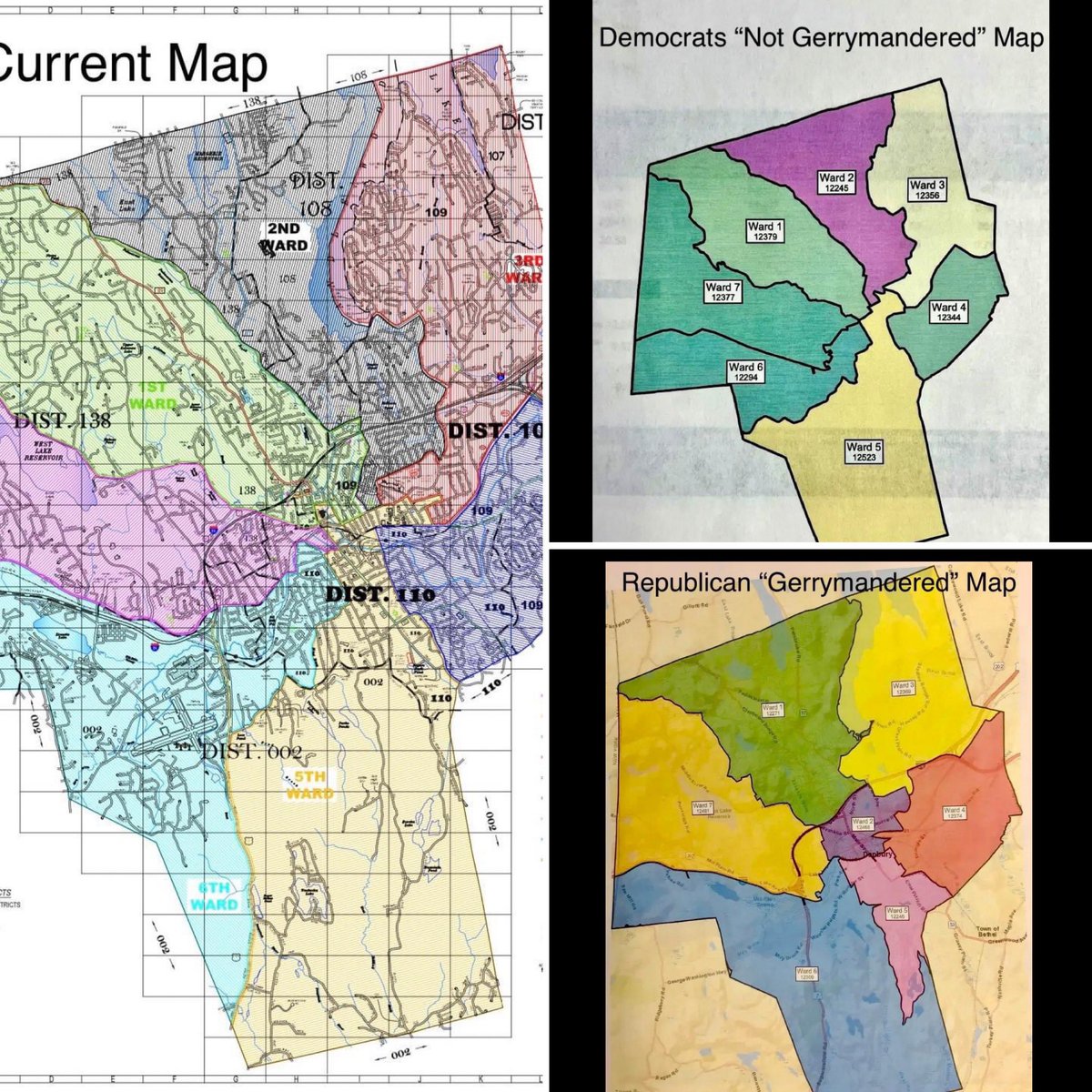 AlvesForDanbury's tweet photo. There is nothing ok w/ Danbury Republican’s blatant attempt to gerrymander their way to more power. Their shamefully proposed map fundamentally changes our voting districts 
The R’s should withdraw their proposal and support the unbiased/apolitical proposal presented to them. https://t.co/mpRaprod1m