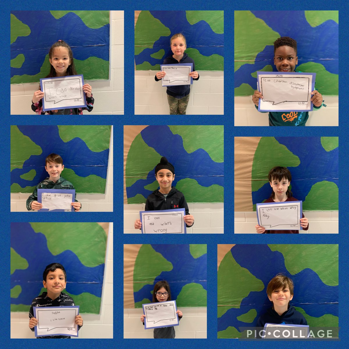 Messages for #BellLetsTalk from grade 2. We can be there for people in hard times. #SageCreekLRSD
