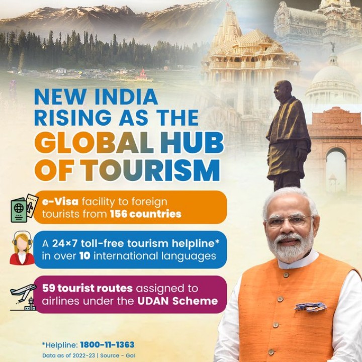 Realising PM Modi's vision of '#IncredibleIndia'!

Encapsulating the spirits of '#VasudhaivaKutumbakam', country's tourism sector has been serving as a strong bridge offering Indian culture to the rest of the world.