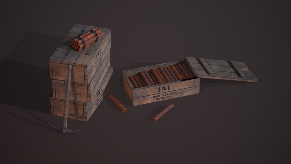 Completed props from today’s Creator Challenge with <a href="/masteredhq/">Mastered</a>

The purpose of these challenges is to simulate a live project environment and get a taste for what you can realistically get done in an average work day when the pressure is on

#gameart #3dart