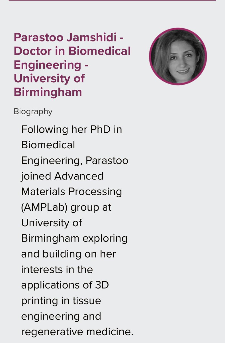 MoatazAttallah's tweet photo. AMPLab’s Parastoo Jamshidi @ParastooJamshi2 
has been nominated to the Women in 3D Printing Award (#WI3DP). 😊💪🏼🎉

From 3D printing of ceramics, to medical implants to stents to platinum; she did it all! 

Please vote using this link (then retweet)!! 

https://t.co/UdTG3n4apq https://t.co/eRc6yGYgog