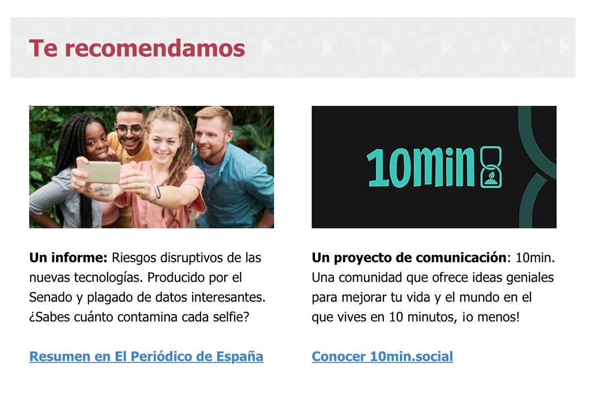 10minSocial's tweet photo. Hey! #10min is featured today in the @ImpactHubMAD  newsletter: https://t.co/m6CksmAk6v 
Thank you for the support! https://t.co/Lo9NyLAbc5