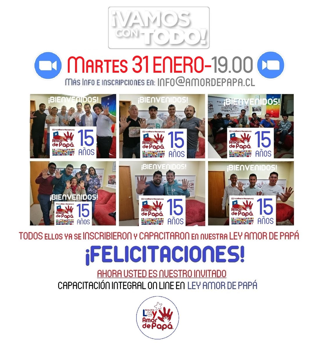 LeyAmordePapa's tweet photo. ¡TODO LISTO PARA ESTE 31 DE ENERO!

Le esperamos y ¡VAMOS CON TODO! @AmordePapa 

¿HASTA CUÁNDO ESPERARÁ PARA DEFENDER LOS DERECHOS DE SUS HIJOS?

Le recordamos:
CAPACITACIÓN ESPECIALIZADA Y PERSONALIZADA ONLINE en #LEYAMORDEPAPÁ
Trabaje con profesionales realmente especializados https://t.co/6oVWtdMZsP