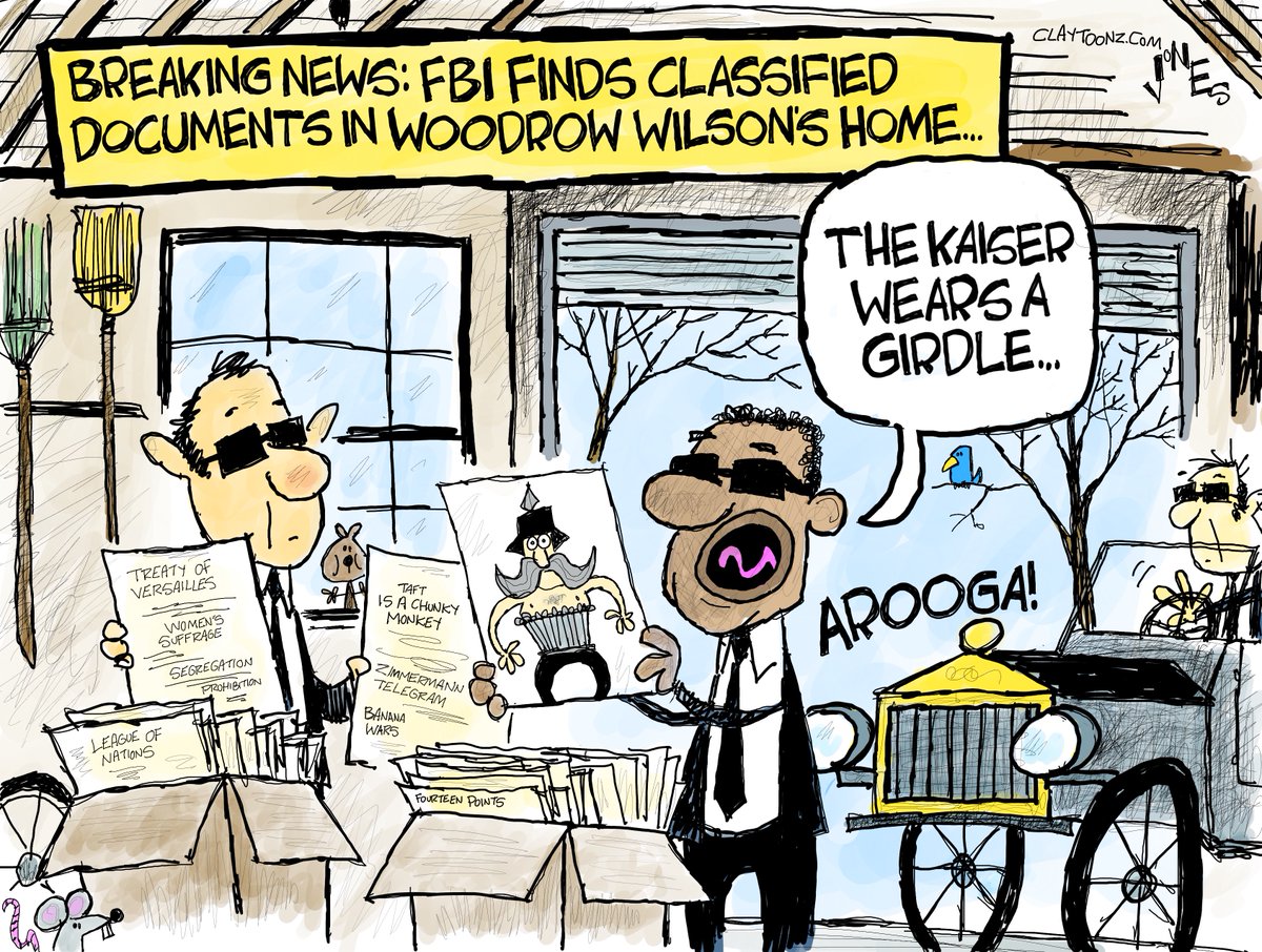 claytoonz's tweet photo. Which home will classified documents be found in next? #ClassifiedDocuments #Trump #BidenClassifiedDocuments #Biden #PenceClassifiedDocuments #Pence #TrumpClassifiedDocuments #FBI #Arooga #Kaiser #WorldWarI https://t.co/5enZzZzjej