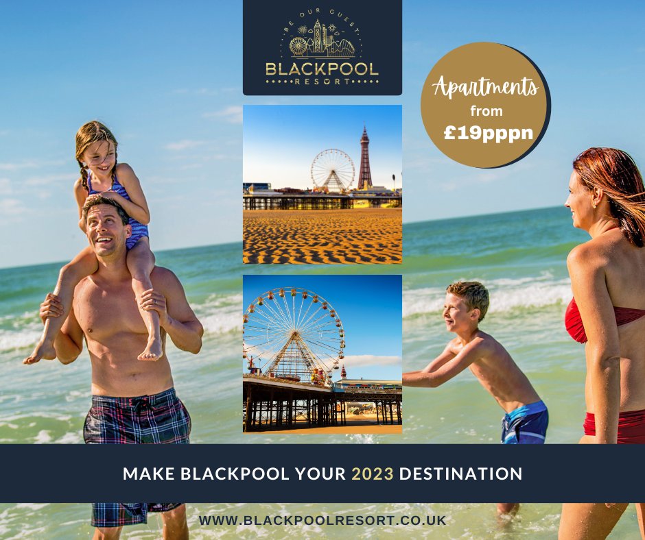 BPLresort's tweet photo. Have you booked your 2023 Blackpool break yet? Amazing apartments just 5 minutes away from the main attractions, Prices from only £19pppn, FLEXI payments, not due until 7 days prior to arrival! Book online NOW at https://t.co/xAfb1FNqEm

#Bplresort #Blackpool #Selfcatering https://t.co/tnsMeVZIt7