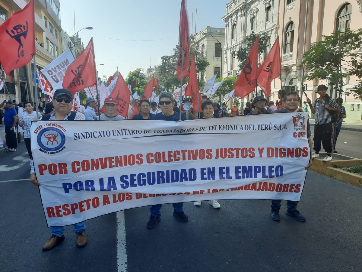 sindicatoSUTTP's tweet photo. (24-01-2023) 𝗨𝗡 𝗚𝗢𝗕𝗜𝗘𝗥𝗡𝗢 𝗩𝗜𝗢𝗟𝗔𝗗𝗢𝗥 𝗗𝗘 𝗗𝗘𝗥𝗘𝗖𝗛𝗢𝗦 𝗛𝗨𝗠𝗔𝗡𝗢𝗦 𝗡𝗢 𝗚𝗔𝗥𝗔𝗡𝗧𝗜𝗭𝗔 𝗟𝗔 𝗣𝗥𝗢𝗠𝗢𝗖𝗜𝗢́𝗡 𝗗𝗘𝗟 𝗘𝗠𝗣𝗟𝗘𝗢 𝗡𝗜 𝗟𝗔 𝗟𝗜𝗕𝗘𝗥𝗧𝗔𝗗 𝗦𝗜𝗡𝗗𝗜𝗖𝗔𝗟.
#DinaRenunciaYa #Telefónicos #ParoNacional #SUTTP #CGTP https://t.co/zuwuXbfZKV