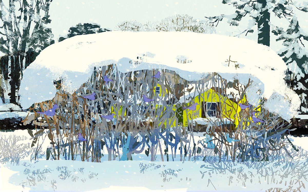「#雪の日に見てほしい絵をどうぞ 」|木内達朗 Tatsuro Kiuchiのイラスト