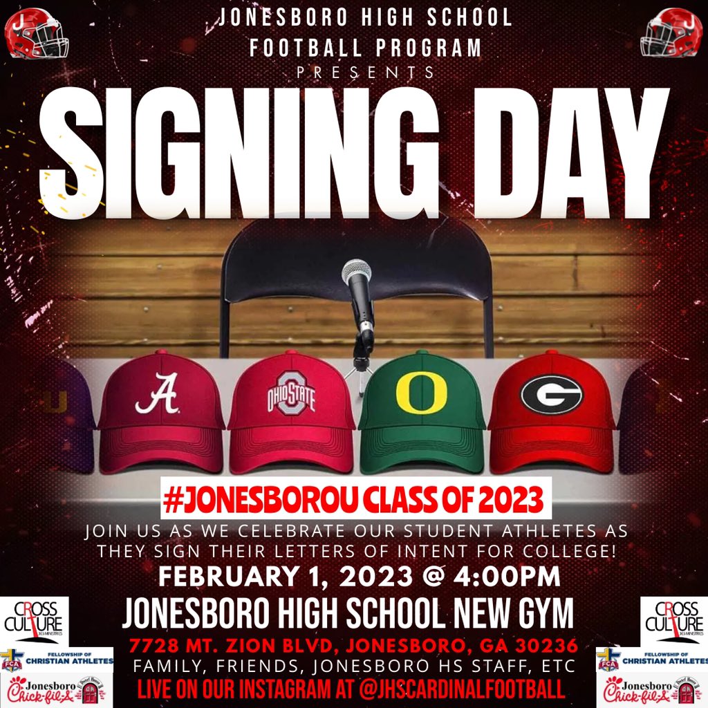 NATIONAL SIGNING DAY 2023 ✍🏾
#JonesboroU🧬 #RecruitJBoroFB🧰