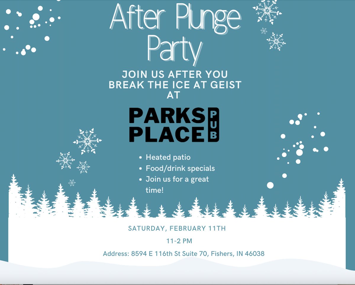 FYI_online_'s tweet photo. Will you be plunging with us on February 11th? Join us at Parks Place Pub from 11-2 for the after-party! We hope to see you there! @parksplacepub https://t.co/vVla10IkXs