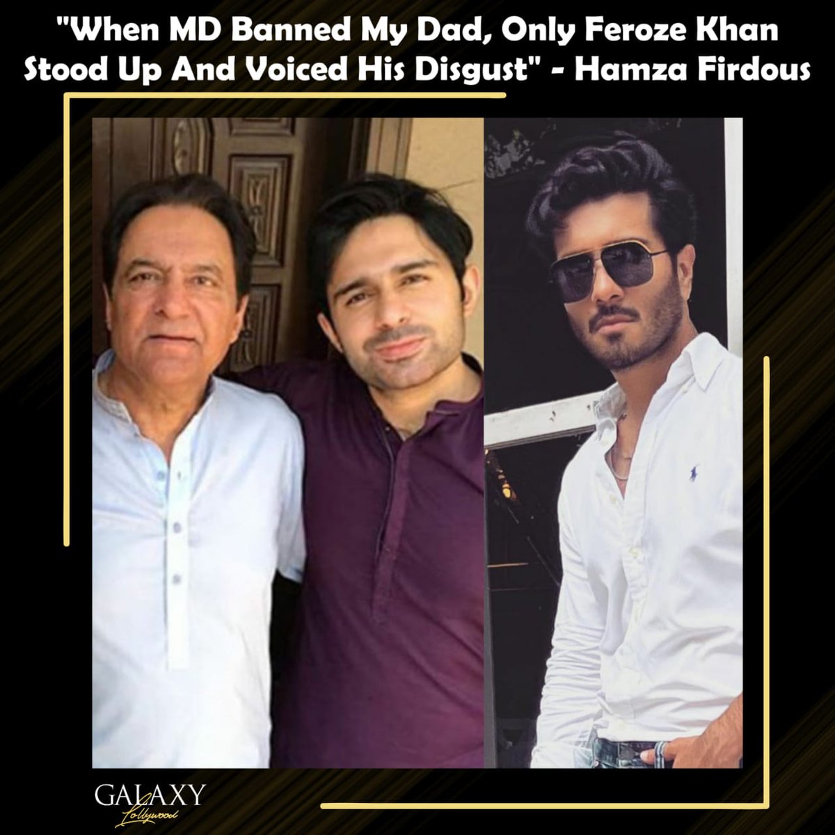 galaxylollywood's tweet photo. Hamza Firdous, son of veteran actor Firdous Jamal recalls the time when his father was banned by Momina Duraid, stating that Feroze Khan was the only artist to stand by them during the difficult situation. Swipe for his take ➡️ #FerozeKhan #HamzaFirdous #FirdousJamal https://t.co/Ev7YNeNa5U
