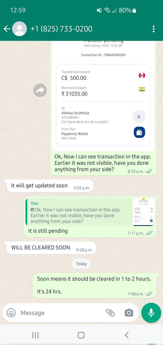 Akshay_Sorathia's tweet image. This is how they respond @payPENNY2 , first time 'small letters', second time 'CAPITAL LETTERS'. and just FYA, transaction is still not gone through.
#firsttimeUser #worstexperience