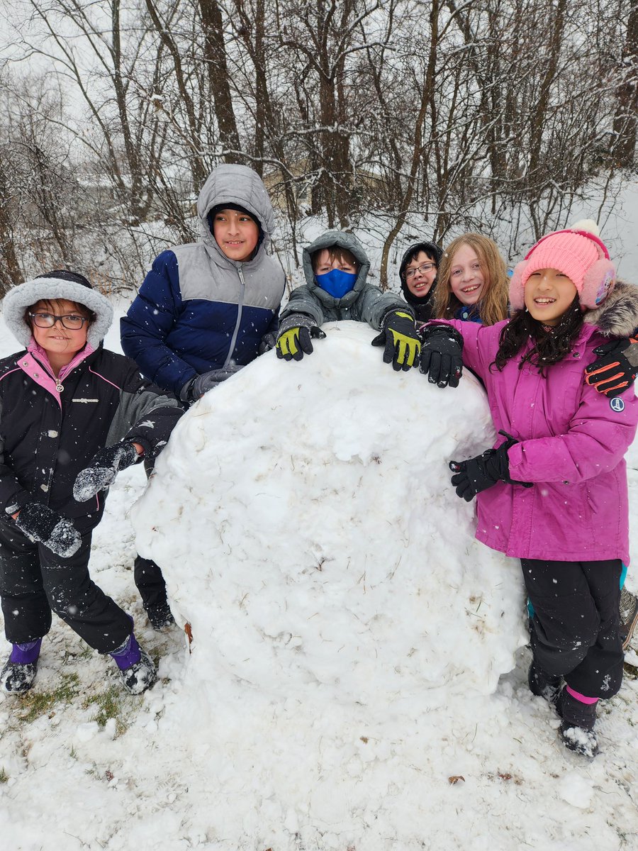 5th and 6th graders enjoying recess!! Never too old to enjoy snow! #proudtobeD15
