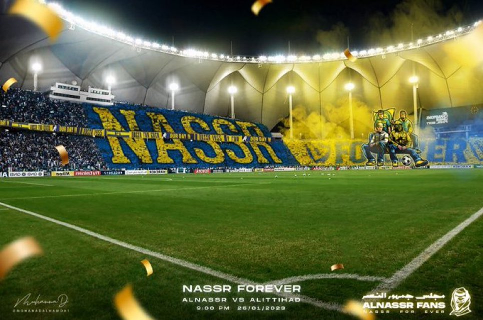 -🚨🚨🚨🚨|

تيفو وانترو جماهير #النصر امام الاتحاد غداً 🔥🔥!