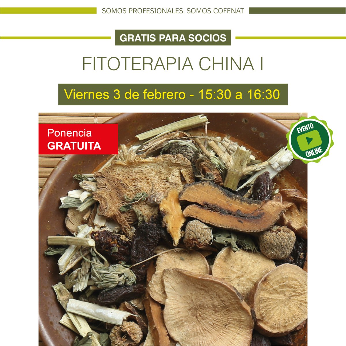aptncofenat's tweet photo. FITOTERAPIA CHINA I
Viernes 3 de febrero de 15:30 a 16:30 horas.
- FU FANG DAN SHEN PIAN.
- BU YANG HUAN WU PIAN.
+Info https://t.co/a88xIMLmOp
Inscripciones dpto.comunicacion@cofenat.es
#fitoterapia #fitoterapiachina #TerapiasNaturales #Cofenat https://t.co/pImS9tT17U