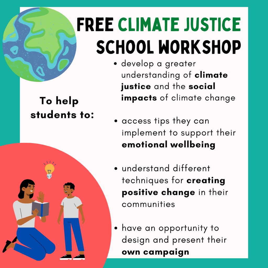 genearthuk's tweet photo. We’re offering secondary #schools and #youth groups a #free #ClimateJustice workshop for young people aged 11-14. Link in bio to sign up! Developed and delivered in partnership with @ukycc https://t.co/rRpAU8y9ZF