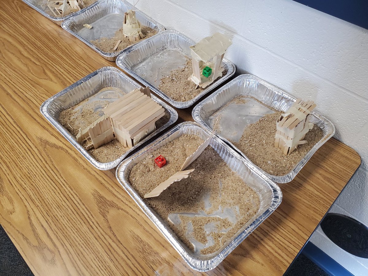 Construction has commenced. 4th grade has started building their solutions to the beach erosion problem. #KSSci #EngineeringDesignProcess #NgssChat