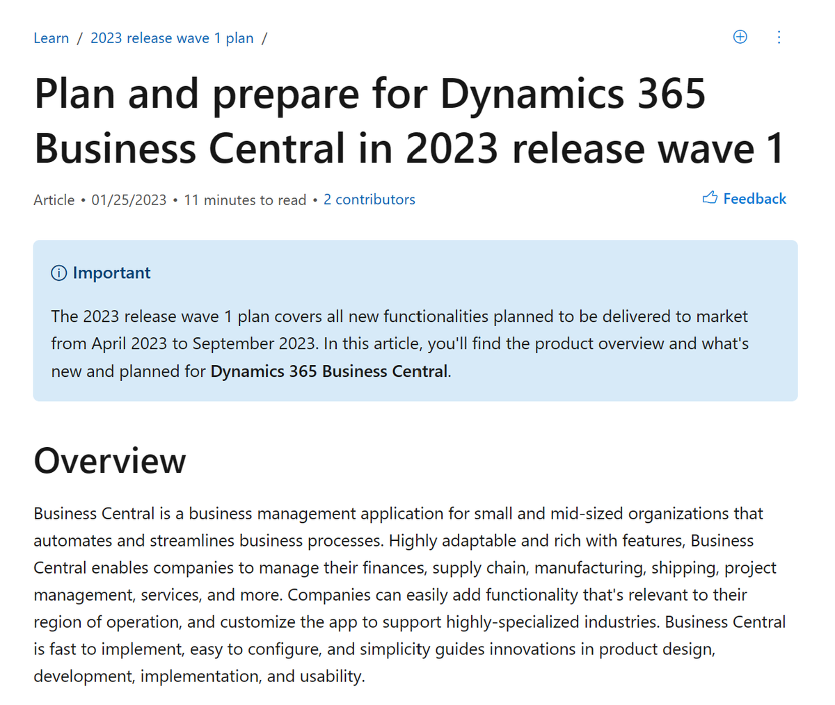 Microsoft Dynamics 365 Business Central tweet media