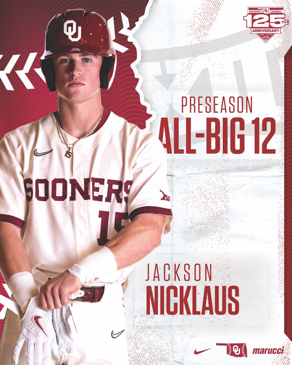 Oklahoma Baseball on Twitter "𝐏𝐫𝐞𝐬𝐞𝐚𝐬𝐨𝐧 𝐀𝐥𝐥𝐁𝐢𝐠 𝟏𝟐 Jackson Nicklaus