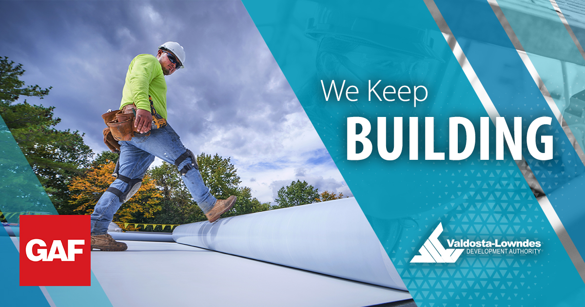 Valdosta-Lowndes keeps building: @GAFRoofing is now investing $146 million in a new manufacturing facility, creating 135 jobs to support the company’s commercial roofing production and thermoplastic polyolefin (TPO) capacity. See buildlowndes.com.  #BuildLowndes