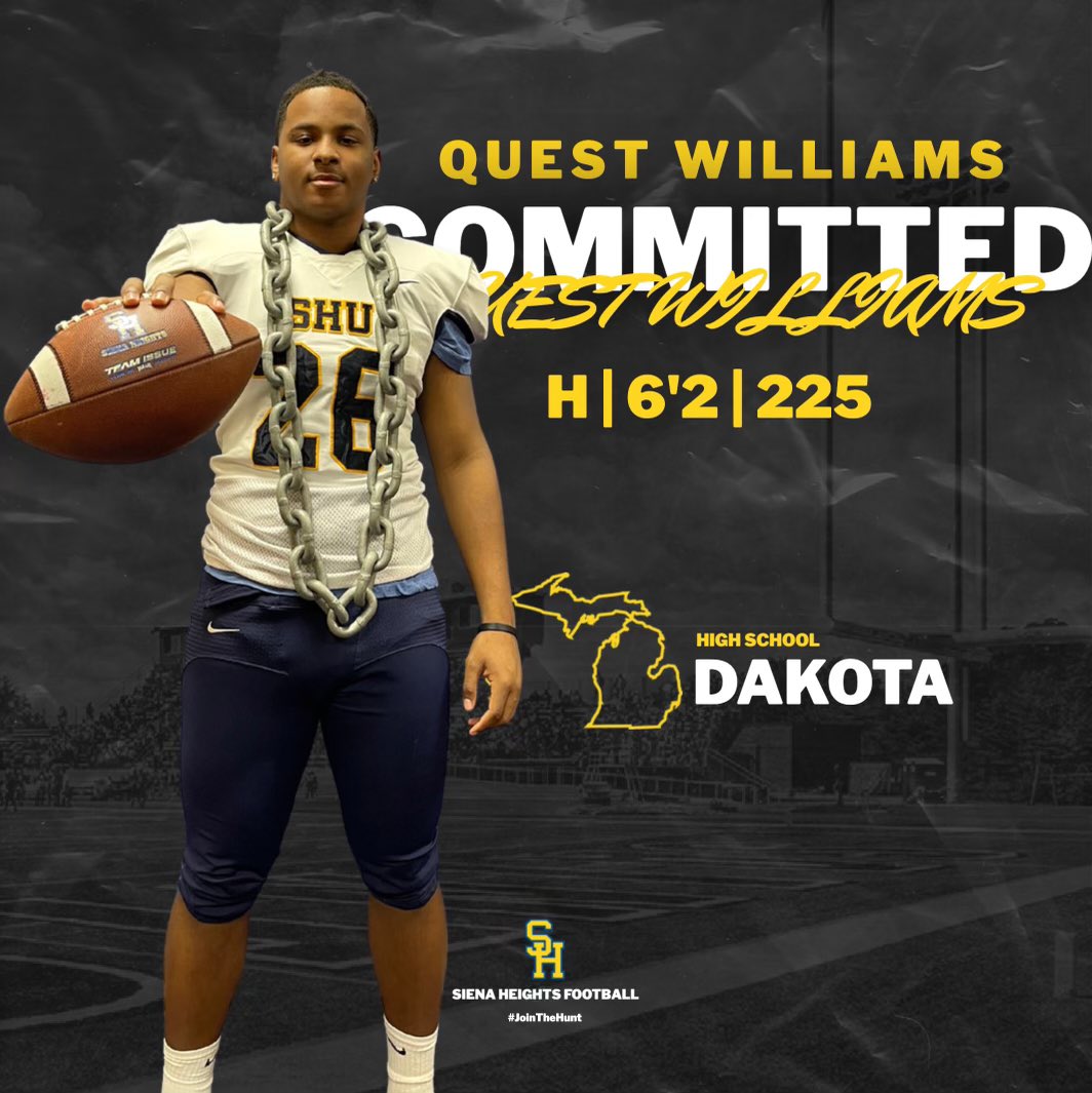 I just want to thank God for putting me in the position I am and giving me the ability to play at the next level. Also want to thank my family especially my parents for the constant support. With that being said I am 100% committed so Sienna Heights University. H🫶🏾ME.