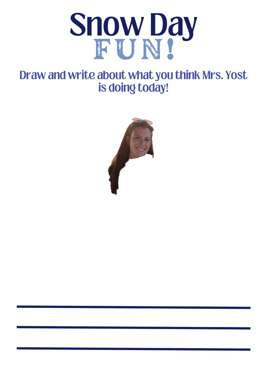Hoping my first graders are having a safe, warm, &amp; fun snow day! I can’t wait to hear about your day 🤗💙 and what you think I might be up to on this snowy day… ⛄️🛷 #NoviPride