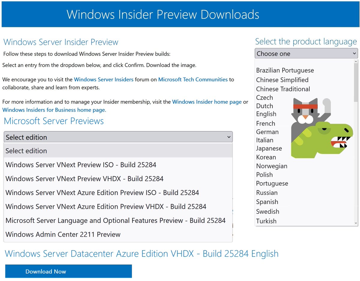 WZorNET's tweet image. ⚡️😻🎉Microsoft rolls out NEW #ISO and #VHDX images Windows Server vNext #LTSC/Windows Server Datacenter Azure Edition + #LOF 🏗️#InsiderPreviewBuild /25284.1000.rs_prerelease.230119-1316/ this files is NOW available for download on #ServerInsiderProgram👨‍💻👉microsoft.com/en-us/software…