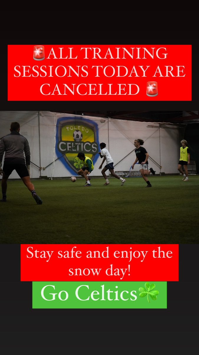 🚨🚨🚨All training sessions today are CANCELLED🚨🚨