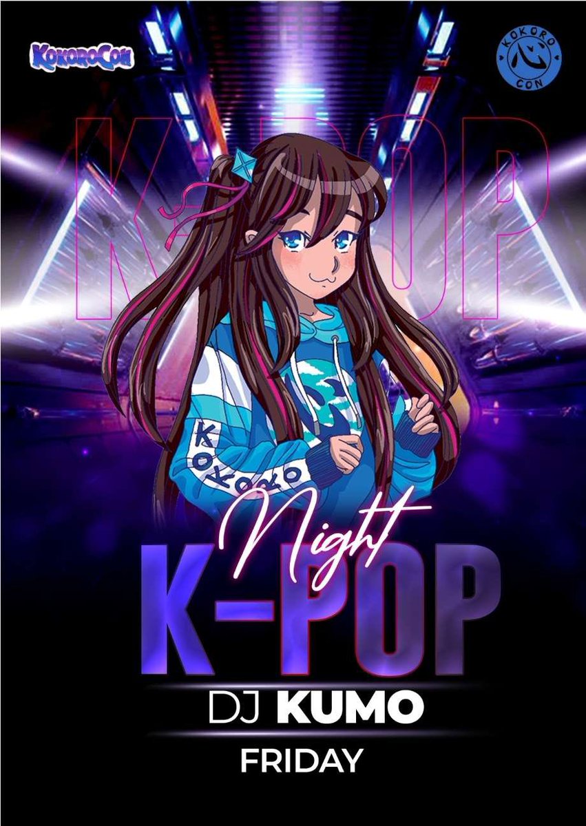 Kokorocon_UK's tweet photo. Today we reveal all the evening parties!

We have many parties in store for you and can't wait to see you all dancing away!

-FRIDAY-

Video Game Music Party
DJ Skyblaze

J-POP party
DJ SnoozyBlue

K-POP party
DJ Kumo https://t.co/vS1qRRr1Ta