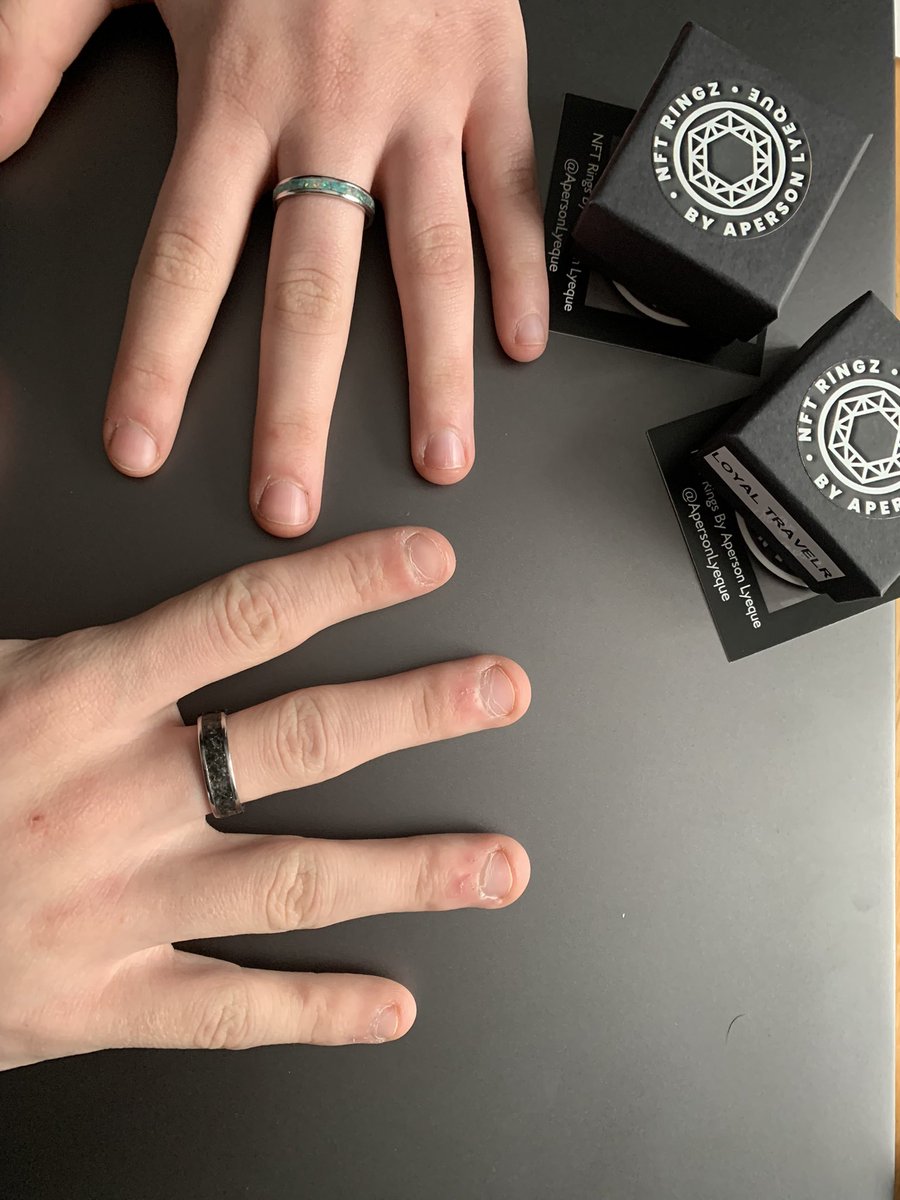 The little Loyal’s Ringz arrived today!! They’re AMAZING!! The craftsmanship that goes into each one is undeniably the best!! These one-of-a-kind Ringz are phenomenal! Thanks isn’t enough! <a href="/ApersonLyeque/">Aperson Lyeque (💍,🎨🐼,)</a> <a href="/LoyalHiker/">LoyalHiker.212</a>