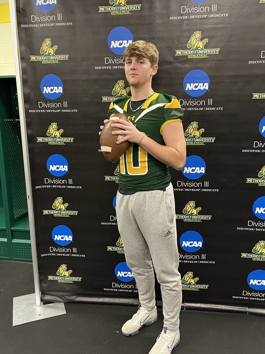 Great Official Visit at Methodist today
<a href="/AYCOCKFOOTBALL/">C.B. AYCOCK FOOTBALL</a> 
Thanks to <a href="/Coachkuz_/">Kenny Kuzmuk</a> For the Invite! 
<a href="/Methodist_FB/">Methodist University FB</a> <a href="/CoachKwill/">Keven Williams</a>