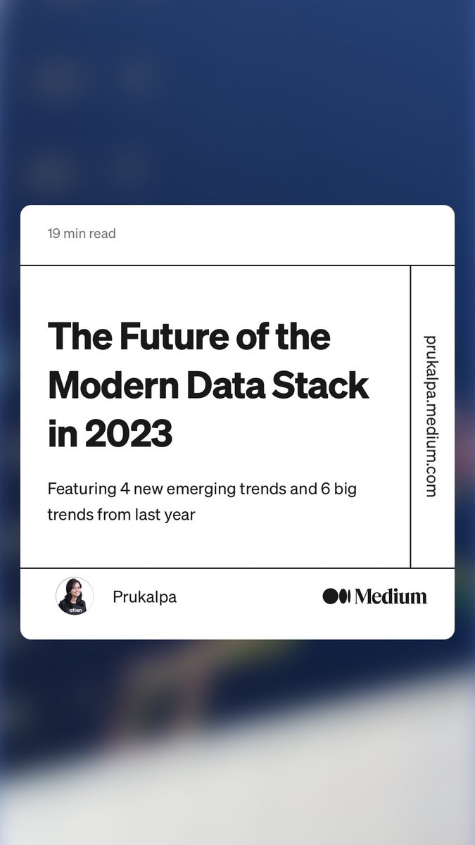 “The Future of the Modern Data Stack in 2023” by Prukalpa
link.medium.com/0yvhme0MSwb